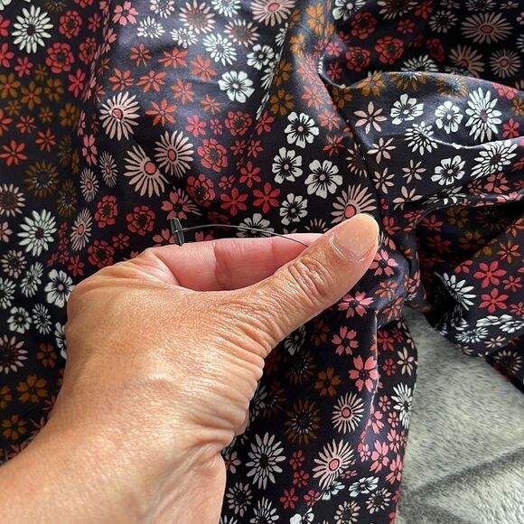 1901  Dress Midi Size Small Vintage Floral Print. Collar tie. Never worm - Picture 10 of 10